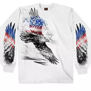 Hot Leathers Pencil Patriotic Eagle Long Sleeve - Picture 1 of 2