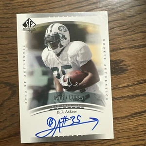 2003 SP Authentic 228 B.J. Askew Rookie Card RC 982/1200 - Picture 1 of 2