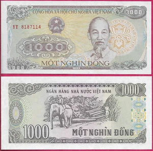 VIETNAM 1000 DONG 1988 UNC YT,SECOND NEW DONG,PORTRAIT OF HO CHI MINH (1890-1969 - Picture 1 of 1