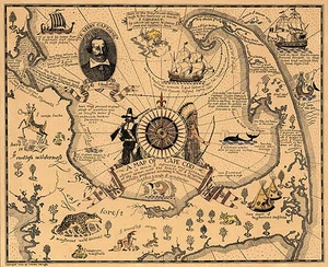 Impresión de póster de arte de pared de Cape Cod de mapa pictórico de 1926 11x14 genealogía historia familiar - Imagen 1 de 2