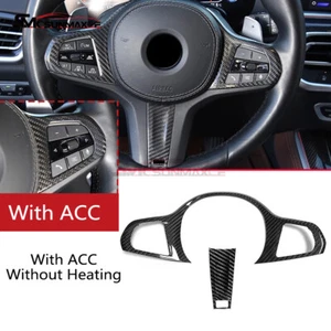 Carbon Fiber Steering Wheel Button Frame Trim For BMW 3 4 Series 2020+ with LED - Picture 1 of 1