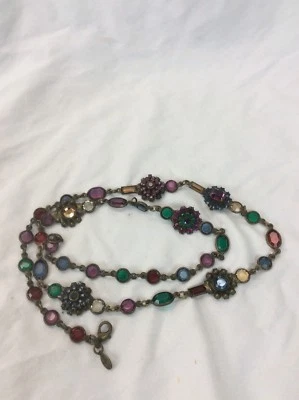 Hermoso Collar Sorrelli Multi Cristal 2 Lados Tono Bronce Foto 1 de 4