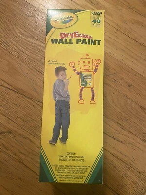    Pintura de pared Crayola® borrado en seco - Cubre 40 cuadrados. Pies - Niños, Oficina, Sala de Juegos Foto 1 de 4