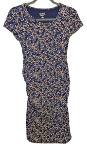 Ingrid Maternity by Ingrid & Isabel Dress Sz Small Midi Floral Short Sleeve - Picture 1 of 9