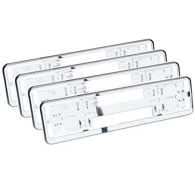 HR RICHTER Chrom Kennzeichenhalter 4 Stück Nummernschildhalter Schildhalter - Bild 1 von 4