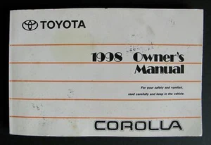 Vintage 1998 Toyota Corolla Owner's Manual OEM Car Vehicle OM12656U 01999-12656 - Picture 1 of 9