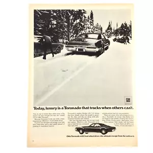Toronado 1969 anuncio impreso vintage Olds Oldsmobile GM pistas cuando otros no pueden nieve - Imagen 1 de 1
