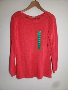 Rachel Zoe Cable Knit Sweater In Orange/Red XL NWT - Picture 1 of 7