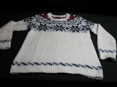 LE TIGER TIGRE Off White Vintage Womens crewneck Large L Snowflakes ~ 5628 - Image 1 of 4