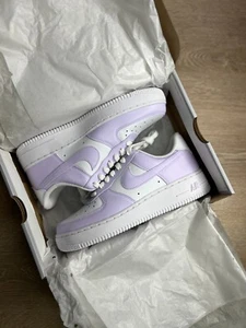 Air Force 1 Low Custom Sneakers Purple Lavender Hand Painted Women Shoes - Picture 1 of 8