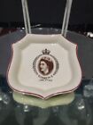 Dish Plate Shield Queen Elizabeth II Coronation 1953 Burleigh Ware Burgess Leigh
