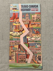 Trans-Kanada Autobahn Interprovinzielle Reisekarte Esso 1964 Imperial Oil Vintage - Bild 1 von 8
