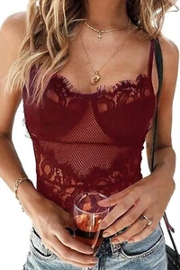 Kitty-Kitty durchsichtige Dessous V-Ausschnitt Blumen Spitze Babydoll Reizwäsche - Bild 1 von 7