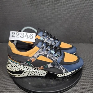 Steve Madden Barra Shoes Womens Sz 9.5M Black Orange Wedge Sneakers - Picture 1 of 8