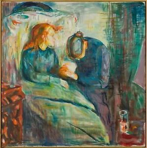EDVARD MUNCH ARTIST OIL PAINTING SIGNED - Picture 1 of 3