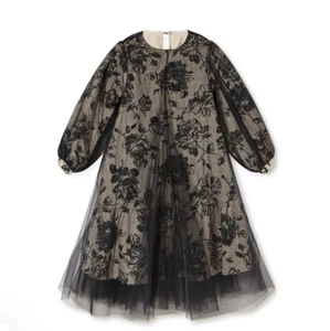 LITTLE CREATIVE FACTORY VINTAGE BLOOM TULLE DRESS GIRLS Black/Cream Size S NWT - Picture 1 of 6