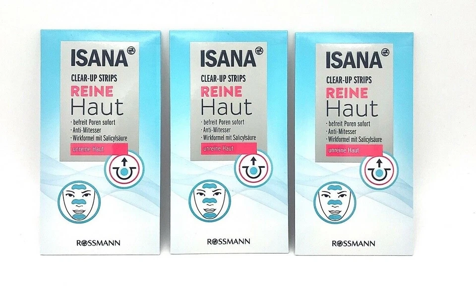 ✅Isana Clear-Up Strips Reine Haut, Mitesser, Nosestrips, Unreinheiten✅