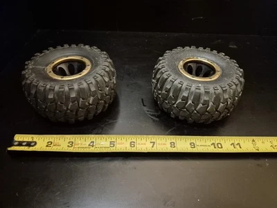 RC 1/10 CRAWLER STADIUM TRUCK MONSTER 12 MM HEXAGONAL 2 NEUMÁTICOS UN PAR DE LLANTAS DE BLOQUEO DE CUENTAS Foto 1 de 3