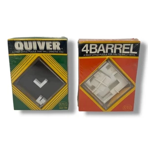 Vintage Köcher (1976) und 4 Barrel (1977) Puzzle Spiele versiegelt neu aus altem Lagerbestand Paragon Reiss - Bild 1 von 6