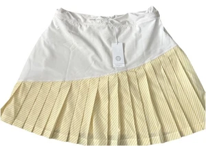 TORY BURCH STRIPED PLEATED HEM TENNIS SKIRT SUNDANCE PIN NEW W/ TAGS L - Picture 1 of 4