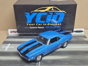 1:18 GMP ACME 1969 CHEVROLET CAMARO Z/28 LEMANS BLUE YCID 160 MADE A1805725LBY - Picture 1 of 14