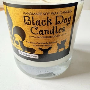 Schwarze Hundekerzen Glaskerze Hundeliebhaber NEU Sojawachs Weihnachten Vergangenheit - Bild 1 von 7