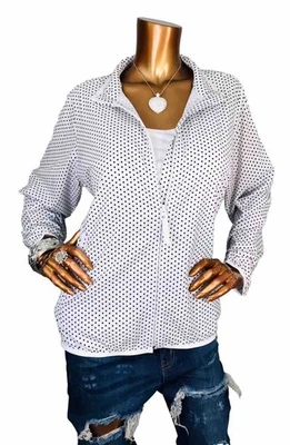 Talbots XL P Elastizado Cremallera Completa Frontal Sudadera Chaqueta Lunares Blanco Negro Foto 1 de 4