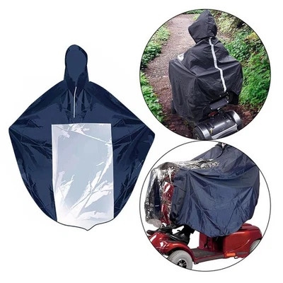 Poncho Raincoat for Mobility Scooter Rain Coat Large Reflective Waterproof Cape - Image 1 of 4