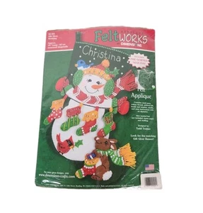 GEÖFFNETE DIMENSIONEN FELTWORKS "GESCHENKGEBER" SCHNEEMANN FILZSTRUMPF SET - NEU IN VERPACKUNG! - Bild 1 von 2