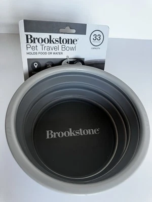 Cuenco portátil para mascotas perros plegable para alimentos agua plato viaje plegable gris Foto 1 de 3