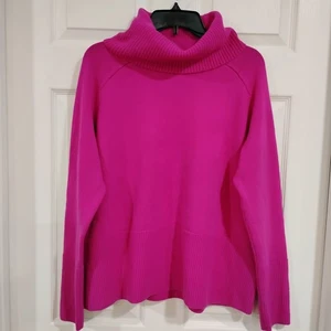 Suéter Athleta Para Mujer M Lana Cachemira Cuello Alto Aspen Pullover Fucsia Cuadrado - Imagen 1 de 13