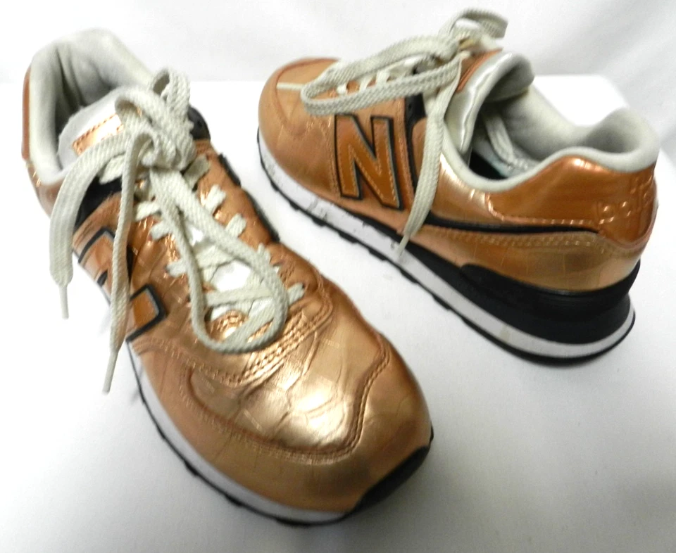 New Balance 574 Encap 运动鞋 网球 金属色 玫瑰金 女式 尺码 39 8 — 第 1/4 张图片