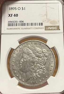 1895-O NGC XF40 Morgan Silver Dollar - Image 1 of 4