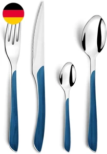 Amefa ECLAT Besteck Set NATURE Blau Holz Essbesteck 24-Teilig Für 6 Personen Ede - Bild 1 von 12