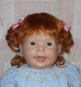 KEMPER LOLLIPOP Doll Wig SIZE 16/17 CARROT RED Layered Hair Curls &Ponytails NWT - Picture 1 of 5