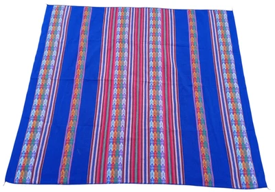 Peruvian Aguayo Handmade Colors Andean Blanket Cusco - Image 1 of 4