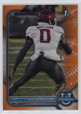 2021-22 Bowman U Chrome Prospects Orange Refractor /25 Jaylen Watson #76 - Image 1 of 2