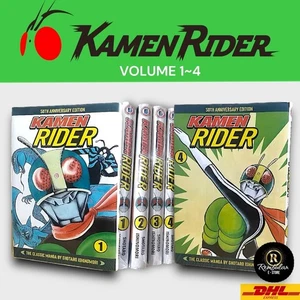 Kamen Rider Clásico Manga Vol.1-4 Set Completo Edición en Inglés Serie de Cómics NUEVO - Imagen 1 de 9