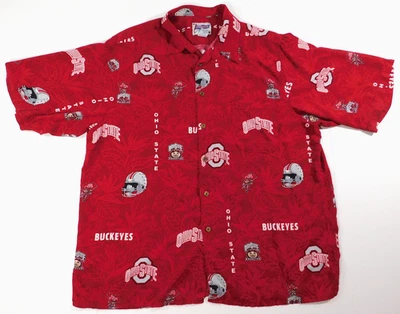 Camisa de campamento hawaiana de fútbol americano universitario Reyn Spooner Ohio State Buckeyes para hombre 2XL Foto 1 de 4