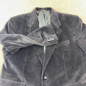 David Taylor Herren 46 L Schwarz Cord 2 Knopf Sport Mantel Baumwolle Blazer Freizeit - Bild 1 von 9