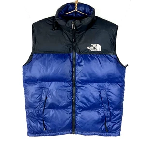 Vintage The North Face Nuptse 700 Down Puffer Vest Medium Blue Full Zip - Bild 1 von 4