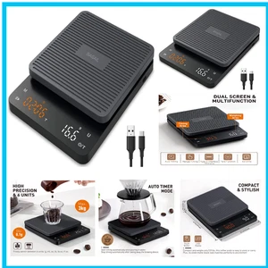 0,1 g Präzision | Kaffeewaage mit Timer | 3000 g - Bild 1 von 8