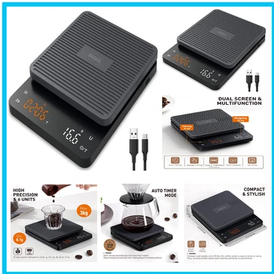 0,1 g Präzision | Kaffeewaage mit Timer | 3000 g - Bild 1 von 4