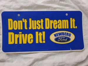 Oldtimer Ford Autohaus Nummernschild Newberg Kunststoff kostenloser Versand - Bild 1 von 3