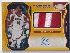 Tela de primer año de borrador certificada Panini 2022 Keon Ellis #CF-KEL automática (MEM)/25 - Imagen 1 de 2
