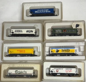 Märklin mini-club 7x varios vagones de cerveza de 2 ejes muy bien conservados en embalaje original - Imagen 1 de 1