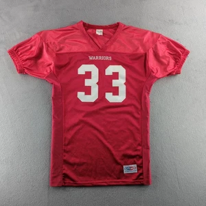 Camiseta de fútbol americano roja mediana para hombre Warriors número 33 malla cuello en V práctica Canadá - Imagen 1 de 11