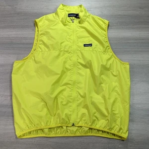 Patagonia Vest Mens XL Yellow Lightweight Windbreaker Zip Front Ripstop Packable - Picture 1 of 9