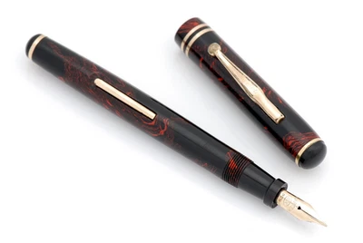 CARTER's INX STREAMLINE Vintage Fountain Pen - MOTTLED [c1930s] [FULLY RESTORED] - Image 1 of 4