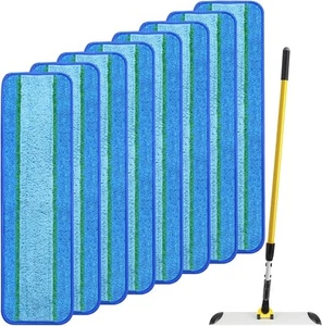 8 Pack Microfiber Deep Clean Pad for Rubbermaid Blue (8 Count) - Picture 1 of 7